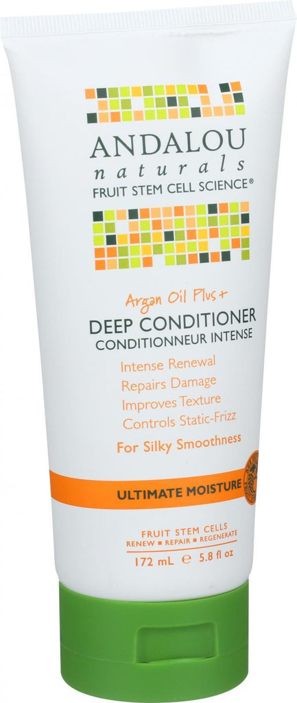 Andalou Naturals Conditioner - Ultimate Moisture Deep - Argan Oil Plus - 6 Oz