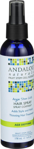 Andalou Naturals Hair Spray - Age Defying - Argan Fruit Stem Cells - 6 Oz