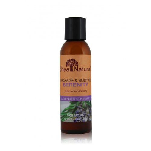 Shea Natural Massage And Body Oil - Serenity Lavender Rosemary - 4 Oz