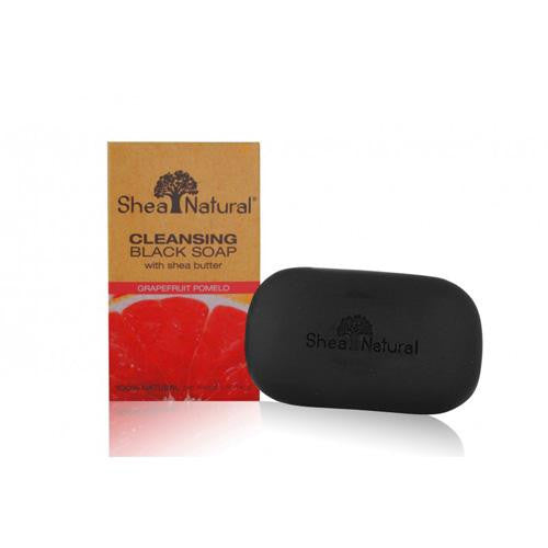 Shea Natural Black Soap - Shea Butter Cleansing Grapefruit Pomelo - 5 Oz