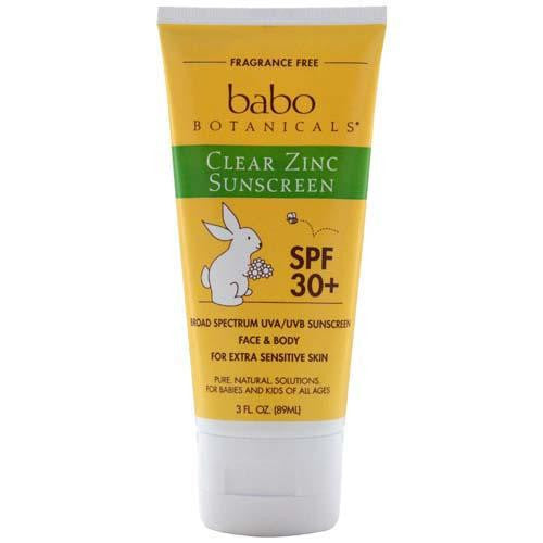 Babo Botanicals Sunscreen - Clear Zinc Unscented Spf 30 - 3 Oz