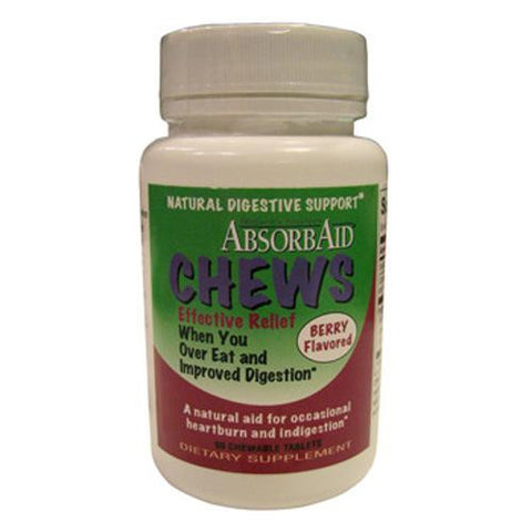 Absorbaid Digestive Chews - Berry Flavor - 90 Tablets