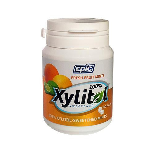 Epic Dental Mints - Fruit Xylitol Bottle - 180 Ct