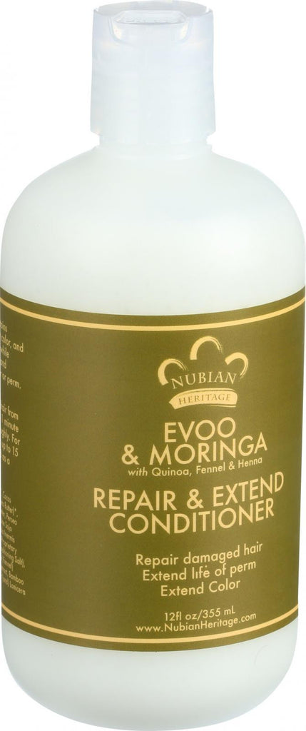 Nubian Heritage Conditioner - Evoo And Moringa - Repair And Extend - 12 Oz