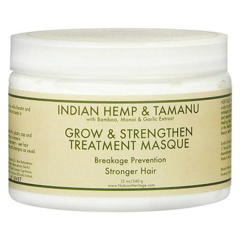 Nubian Heritage Hair Masque - Grow And Strengthen Treatment Indian Hemp And Tamanu - 10 Oz