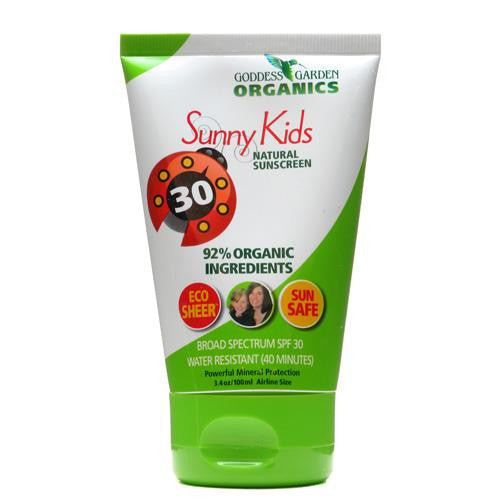 Goddess Garden Sunscreen - Organic - Sunny Kids - Spf 30 - 3.4 Fl Oz