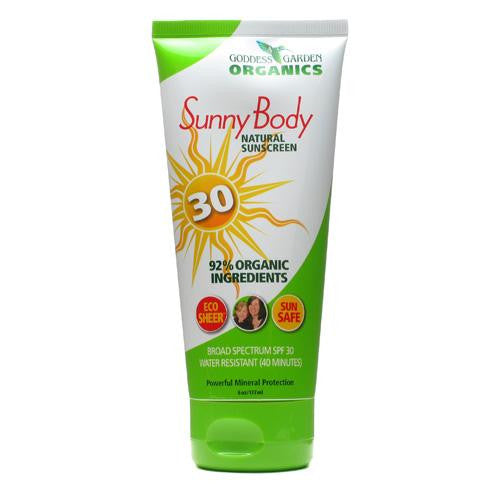 Goddess Garden Sunscreen - Organic - Natural - Sunny Body - Spf 30 - 6 Oz