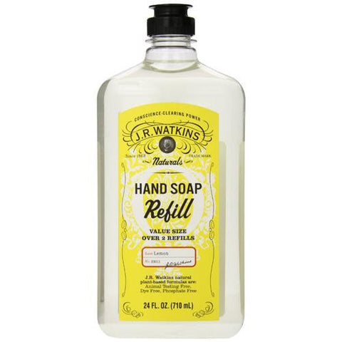 J.r. Watkins Liquid Hand Soap - Refill - Lemon - 24 Fl Oz