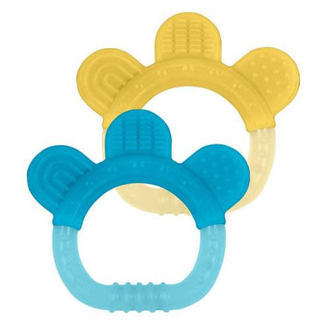 Green Sprouts Teether - Sili Paw - Aqua And Yellow - 2 Pack