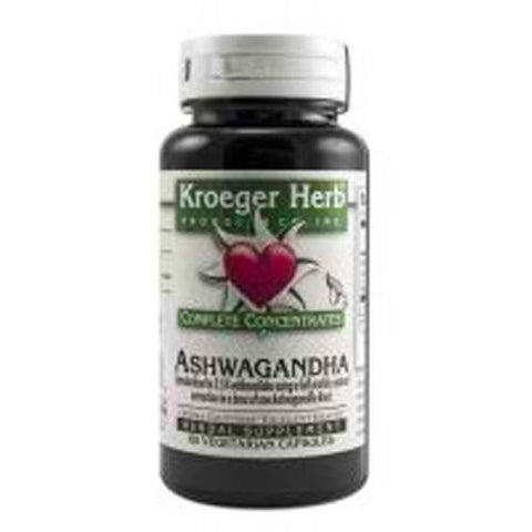 Kroeger Herb Ashwagandha - Complete Concentrate - 60 Vegetarian Capsules