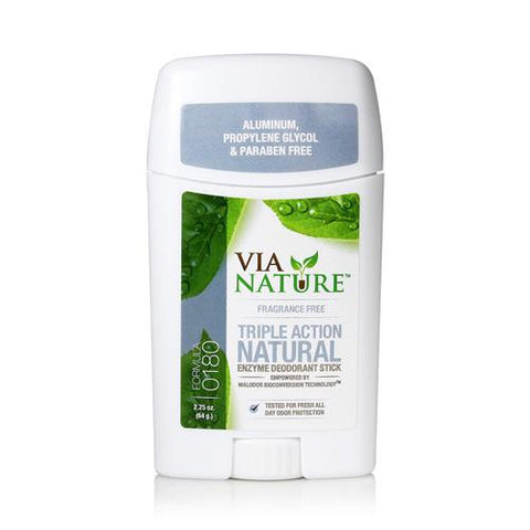 Via Nature Deodorant - Stick - Fragrance Free - 2.25 Oz