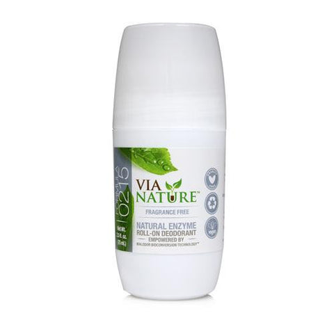 Via Nature Deodorant - Roll On - Frangrance Free - 2.5 Fl Oz