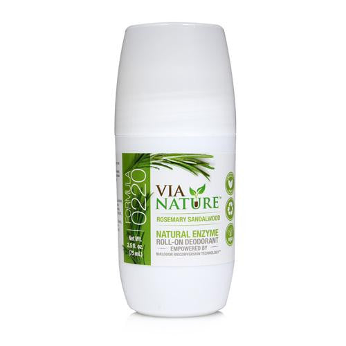 Via Nature Deodorant - Roll On - Rosemary Sandalwood - 2.5 Fl Oz