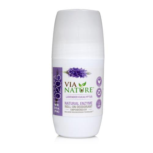 Via Nature Deodorant - Roll On - Lavender Eucalyptus - 2.5 Fl Oz