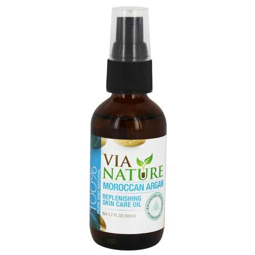 Via Nature Specialty Skin Care Oil - Moroccan Argan - Replenish - 1.7 Fl Oz