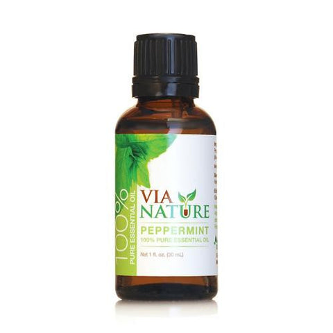 Via Nature Essential Oil - 100 Percent Pure - Peppermint - Single - 1 Fl Oz