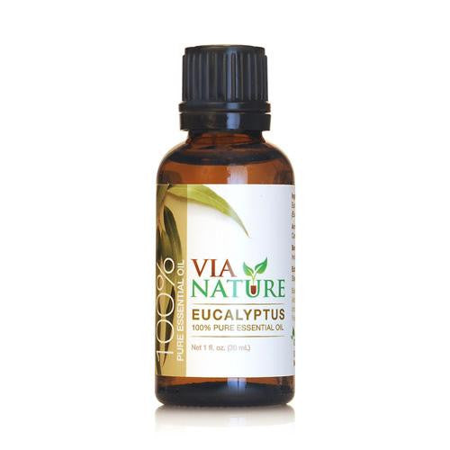 Via Nature Essential Oil - 100 Percent Pure - Eucalyptus - Single - 1 Fl Oz