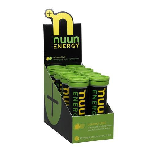 Nuun Hydration Drink Tablets - Energy - Lemon Lime - 10 Tablets - 1 Case