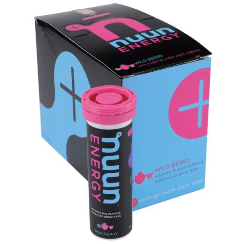 Nuun Hydration Drink Tablets - Energy - Wild Berry - 10 Tablets - 1 Case