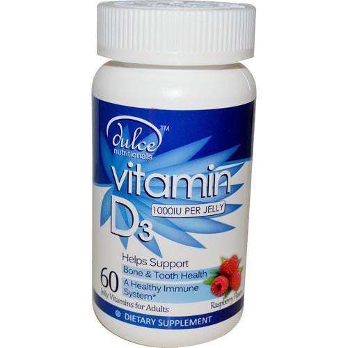 Dulce Vitamin D3 - 10,000 Iu - Jelly Vitamins - 60 Count