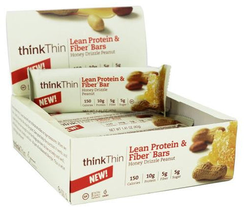 Think Products Thinkthin Bar - Ln Protein Fbr - Hny Pnt - 1.41 Oz - 1 Case