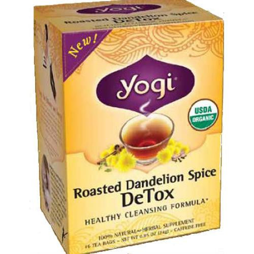 Yogi Tea - Organic - Roasted Dandelion Spice Detox - 16 Tea Bags - 1 Case