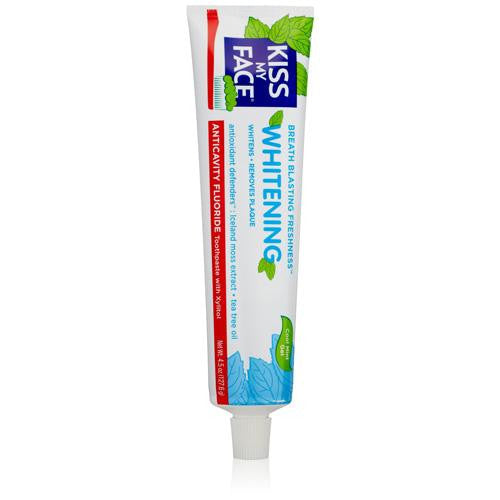 Kiss My Face Toothpaste - Whitening - Anticavity Fluoride - Gel - 4.5 Oz