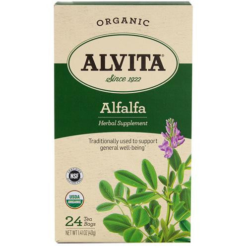 Alvita Tea - Organic - Alfalfa Herbal - 24 Tea Bags