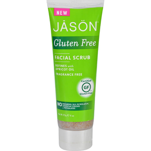 Jason Natural Products Facial Scrub - Gluten Free - Fragrance Free - 4 Oz