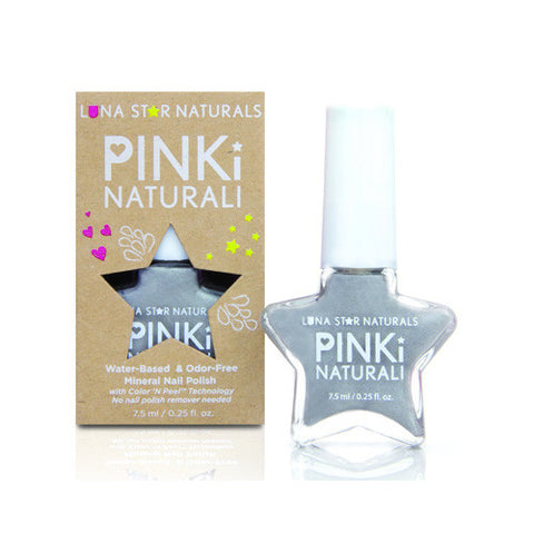 Lunastar Pinki Naturali Nail Polish - Indianapolis (silver Sparkles) - .25 Fl Oz