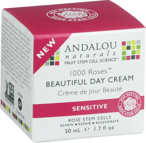 Andalou Naturals Beautiful Day Cream - 1000 Roses - 1.7 Oz