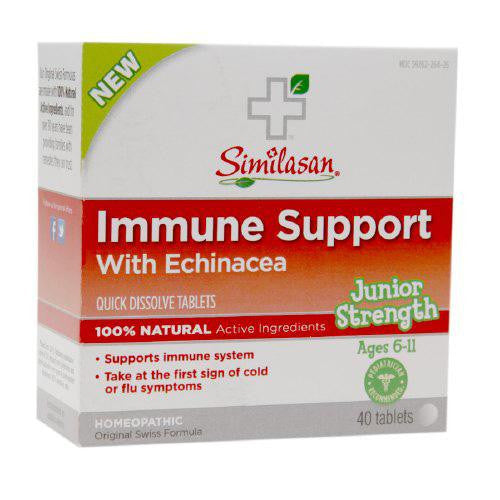 Similasan Immune Support - Echinacea - Junior Strength - Age 6 11 - 40 Ct