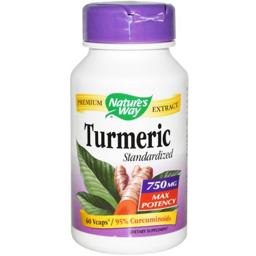 Nature's Way Turmeric - Maximum Potency - 750 Mg - 60 Vegetarian Capsules