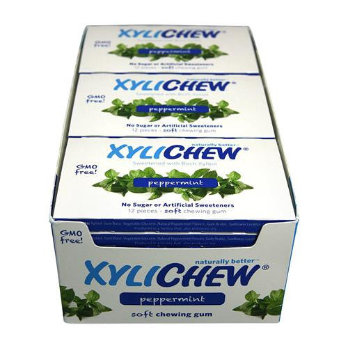 Xylichew Gum - Peppermint - Counter Display - 12 Pieces - 1 Case