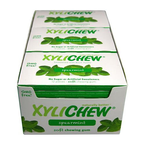 Xylichew Gum - Spearmint - Counter Display - 12 Pieces - 1 Case