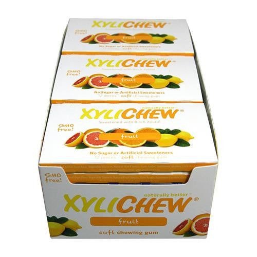 Xylichew Gum - Fruit - Counter Display - 12 Pieces - 1 Case