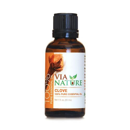 Via Nature Essential Oil - 100 Percent Pure - Clove - 1 Fl Oz