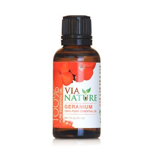 Via Nature Essential Oil - 100 Percent Pure - Geranium - 1 Fl Oz