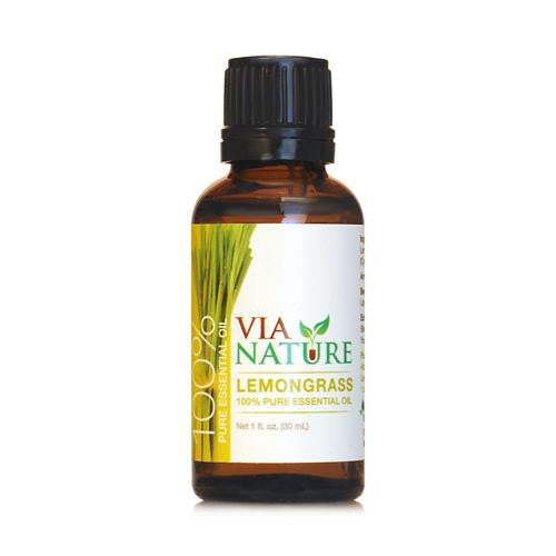 Via Nature Essential Oil - 100 Percent Pure - Lemongrass - 1 Fl Oz