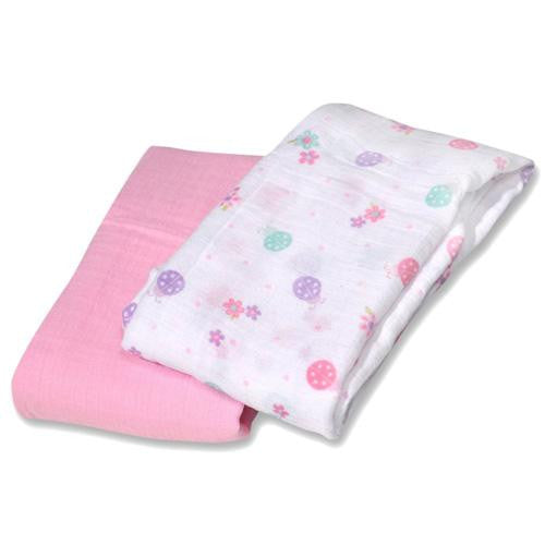 Bornfree-summer Infant Swaddle Blanket - Swaddleme - Muslin - Ltlldy - 2 Ct