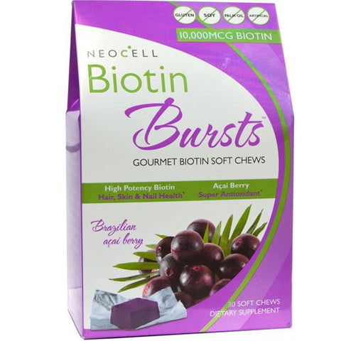 Neocell Laboratories Biotin Bursts - Chewable - Acai Berry - 30 Count