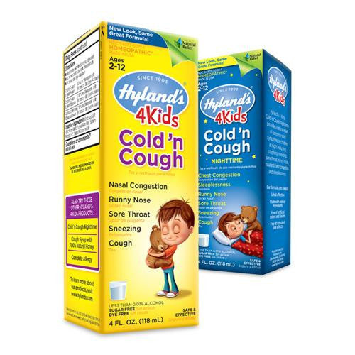 Hylands Homepathic Cold 'n Cough - 4 Kids - Day Night Val - 4 Fl Oz - 2 Ct