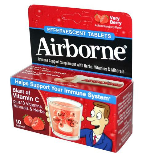 Airborne Effervescent Tablets With Vitamin C - Very Berry - 10 Tablets