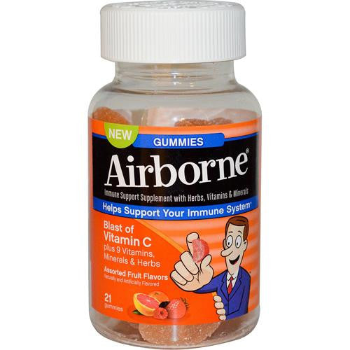 Airborne Vitamin C Gummies For Adults - Assorted Fruit Flavors - 21 Count