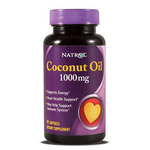 Natrol Coconut Oil - 1000 Mg - 45 Softgels