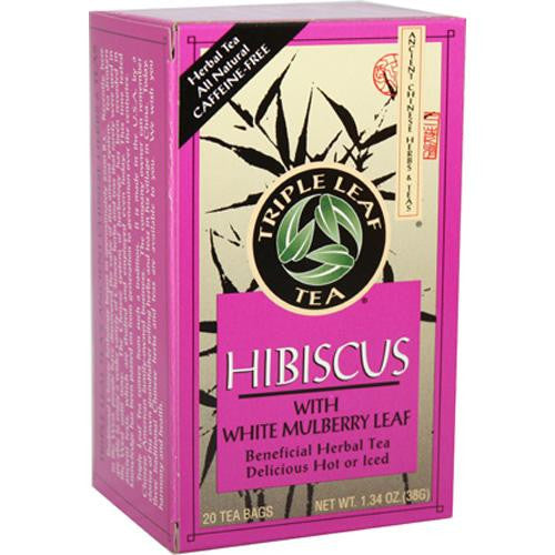 Triple Leaf Tea - Hibiscus - White Mulberry - 20 Tea Bags - 1 Case