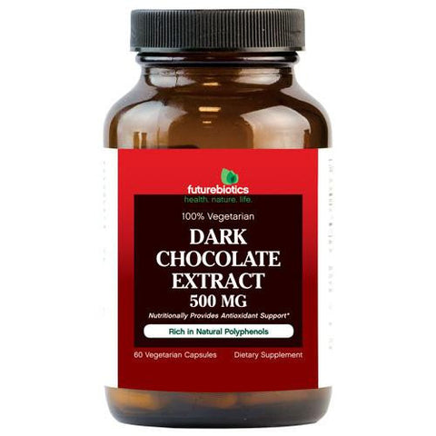 Futurebiotics Dark Chocolate Extract - 500 Mg - 60 Vegetarian Capsules