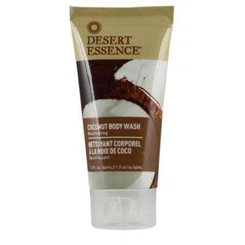 Desert Essence Body Wash - Coconut - Travel Size - 1.5 Fl Oz - 1 Case