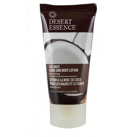 Desert Essence Hand And Body Lotion - Coconut - Travel Sz - 1.5 Oz - 1 Case