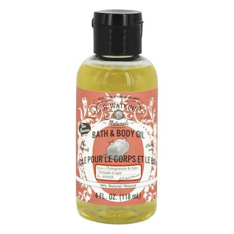 J.r. Watkins Bath And Body Oil - Pomegranate And Acai - 4 Fl Oz